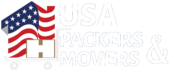 USA packers and movers white logo